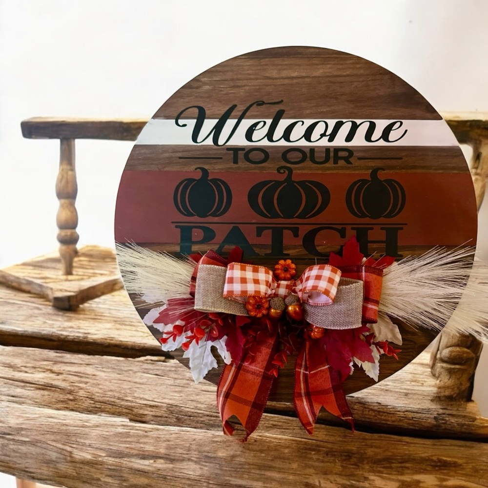 Welcome to Our Patch Autumn Wreath